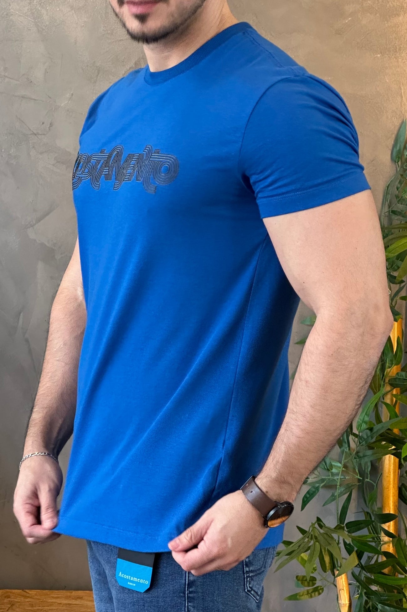 Camiseta Elastano Azul Acostamento