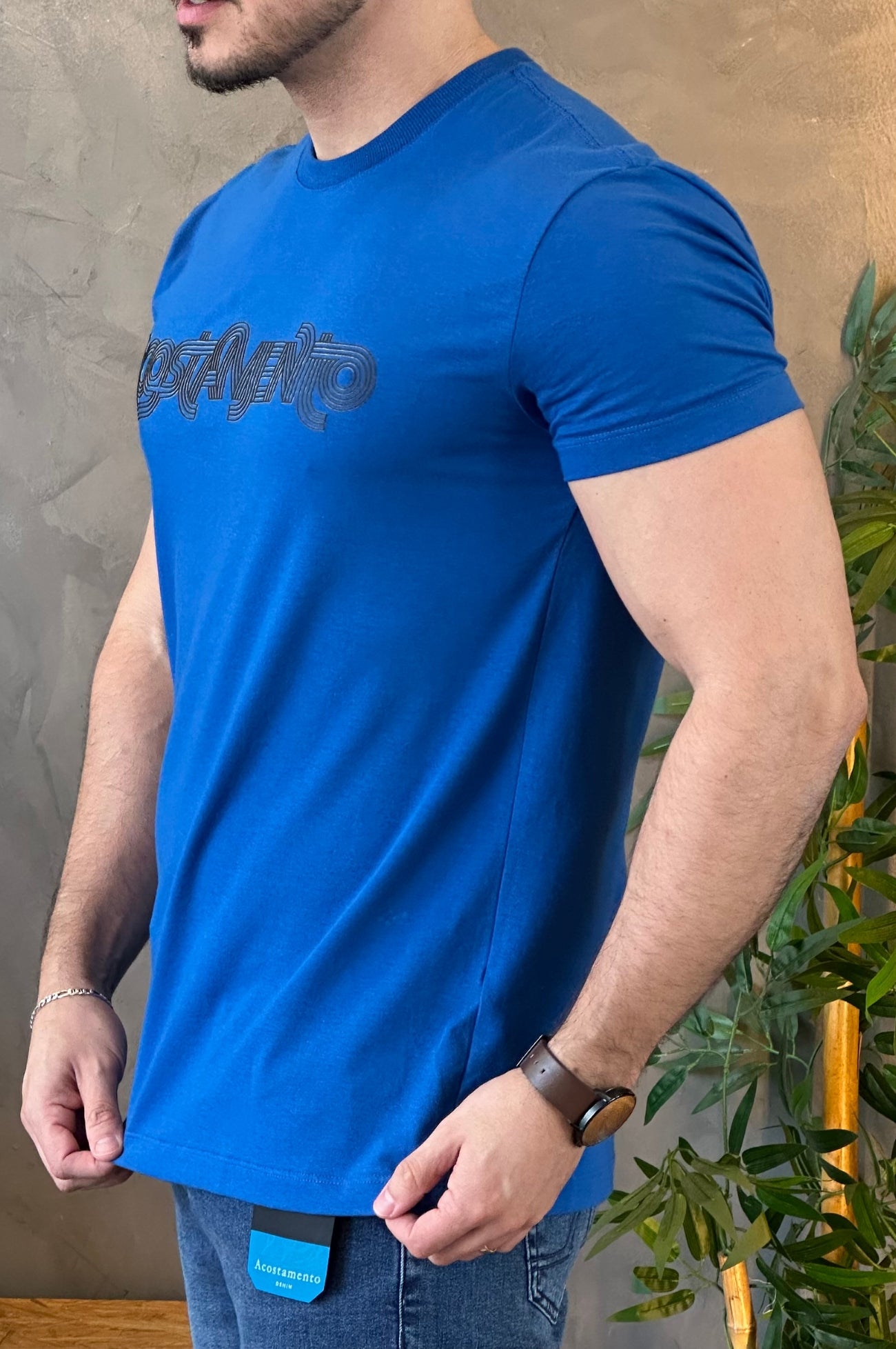 Camiseta Elastano Azul Acostamento