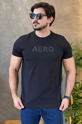 Camiseta Aeropostale com Escrita Preta