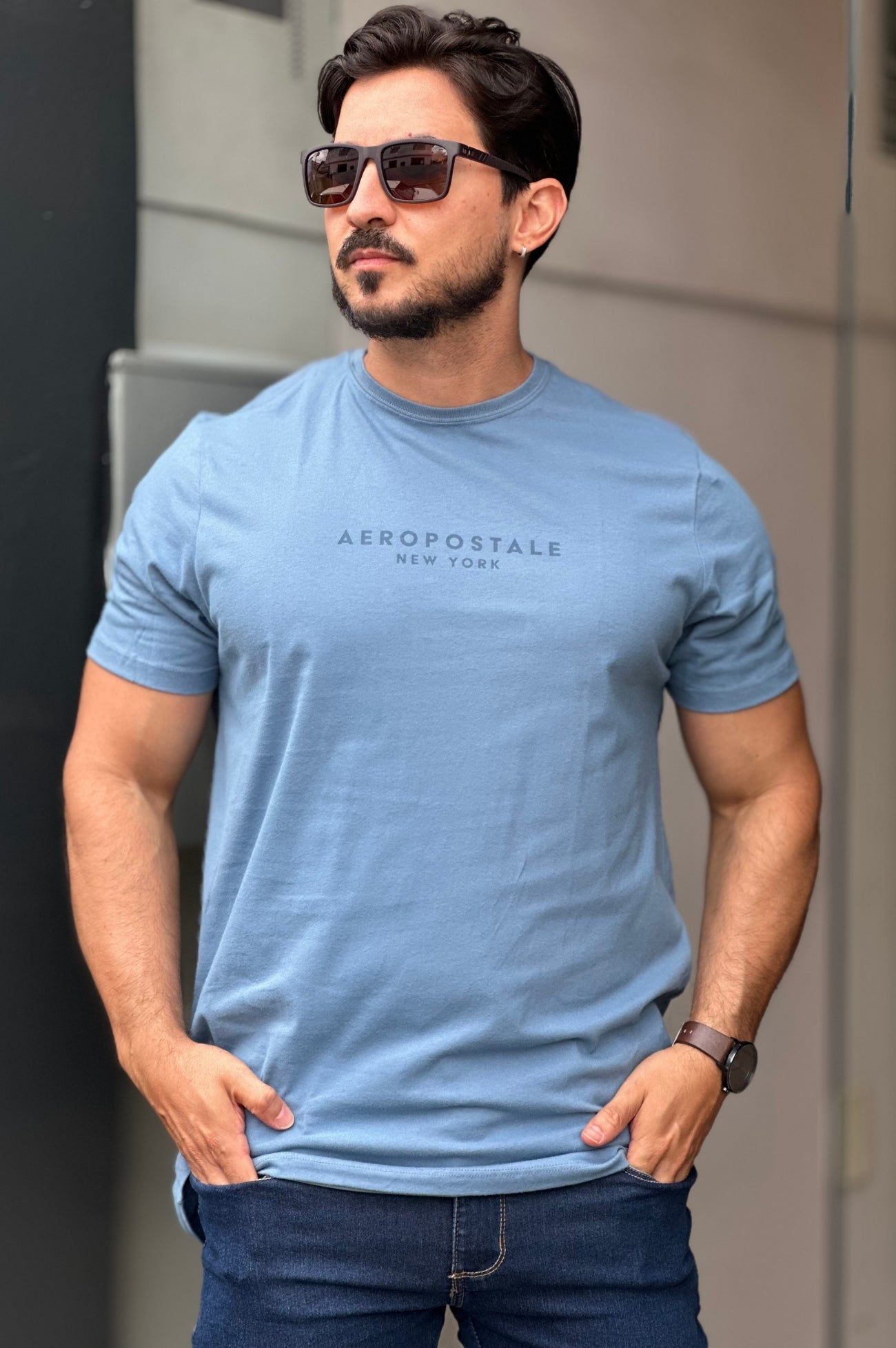 Camiseta Azul Aeropostale