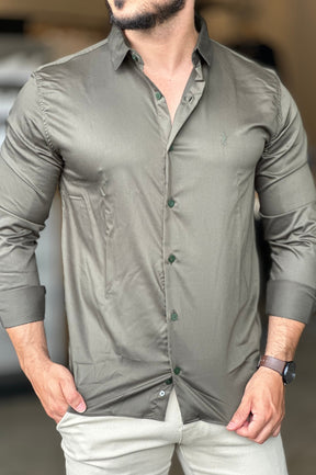Camisa Social Verde Sibra