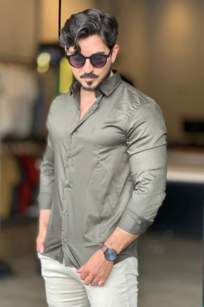 Camisa Social Verde Sibra