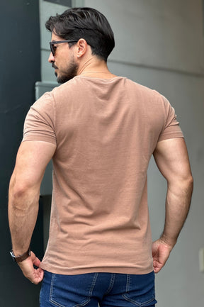 Camiseta Marrom Claro Estonado DLZ