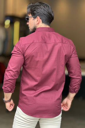 Camisa Social Algodão com Elastano Sibra