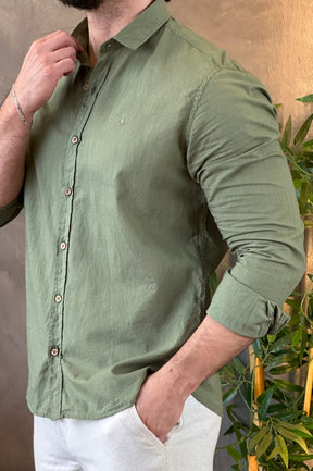 Camisa Linho Docthos Verde