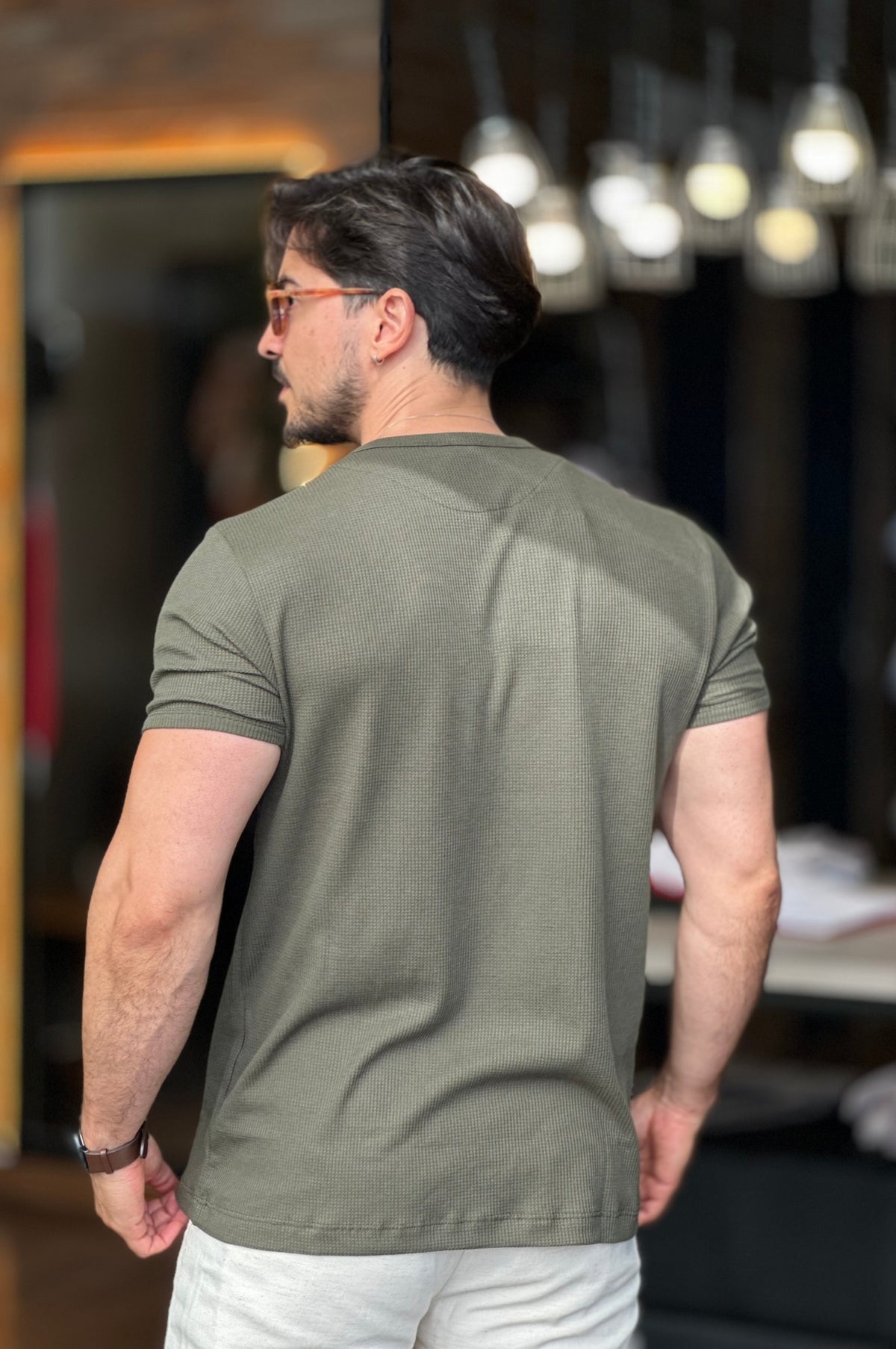 Camiseta Texturizada Verde Ankor