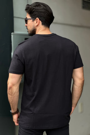 Camiseta Preta Bordada Aeropostale