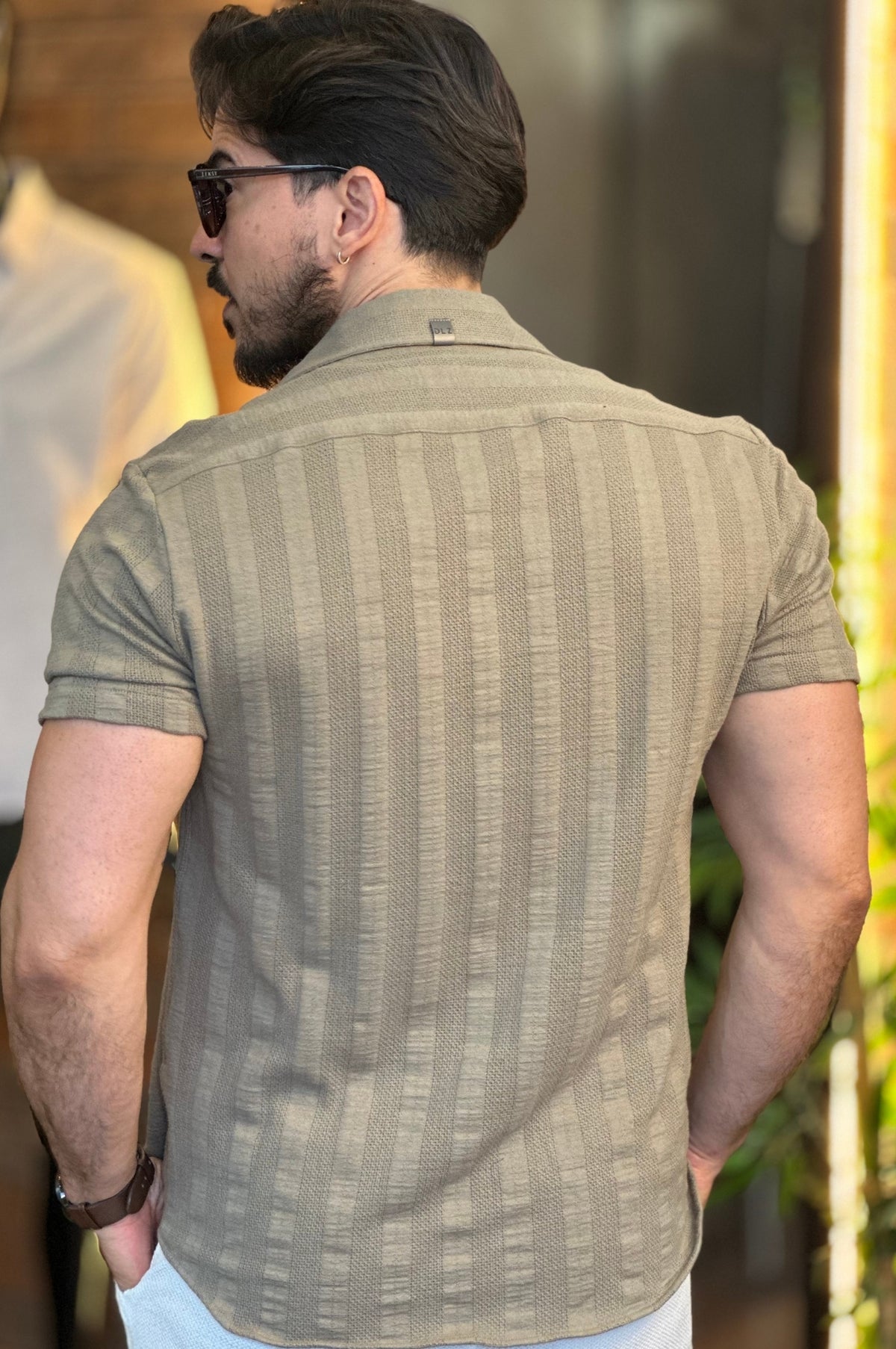 Camisa Texturizada Verde DLZ