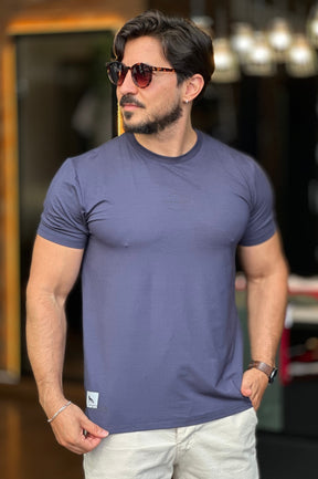 Camiseta Azul Modal Acostamento
