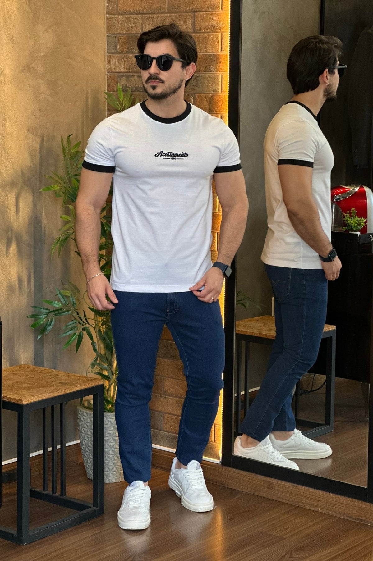 Camiseta detalhe punho Acostamento