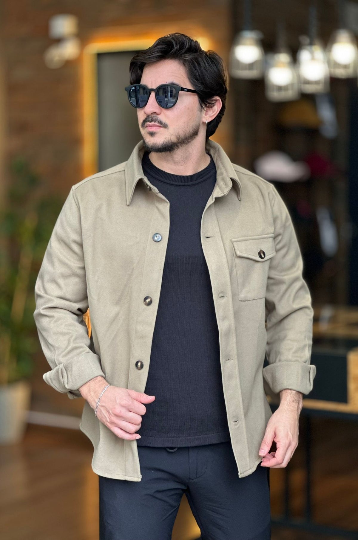 Jaqueta Trucker Marrom Claro Jab