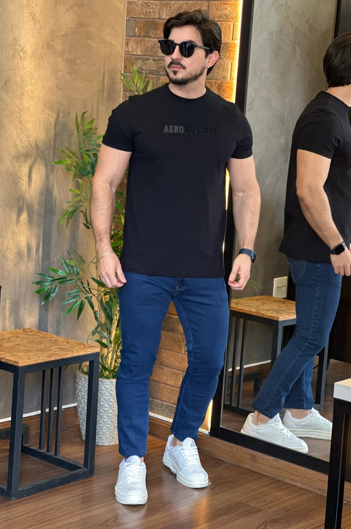 Camiseta Aeropostale Logo Preta