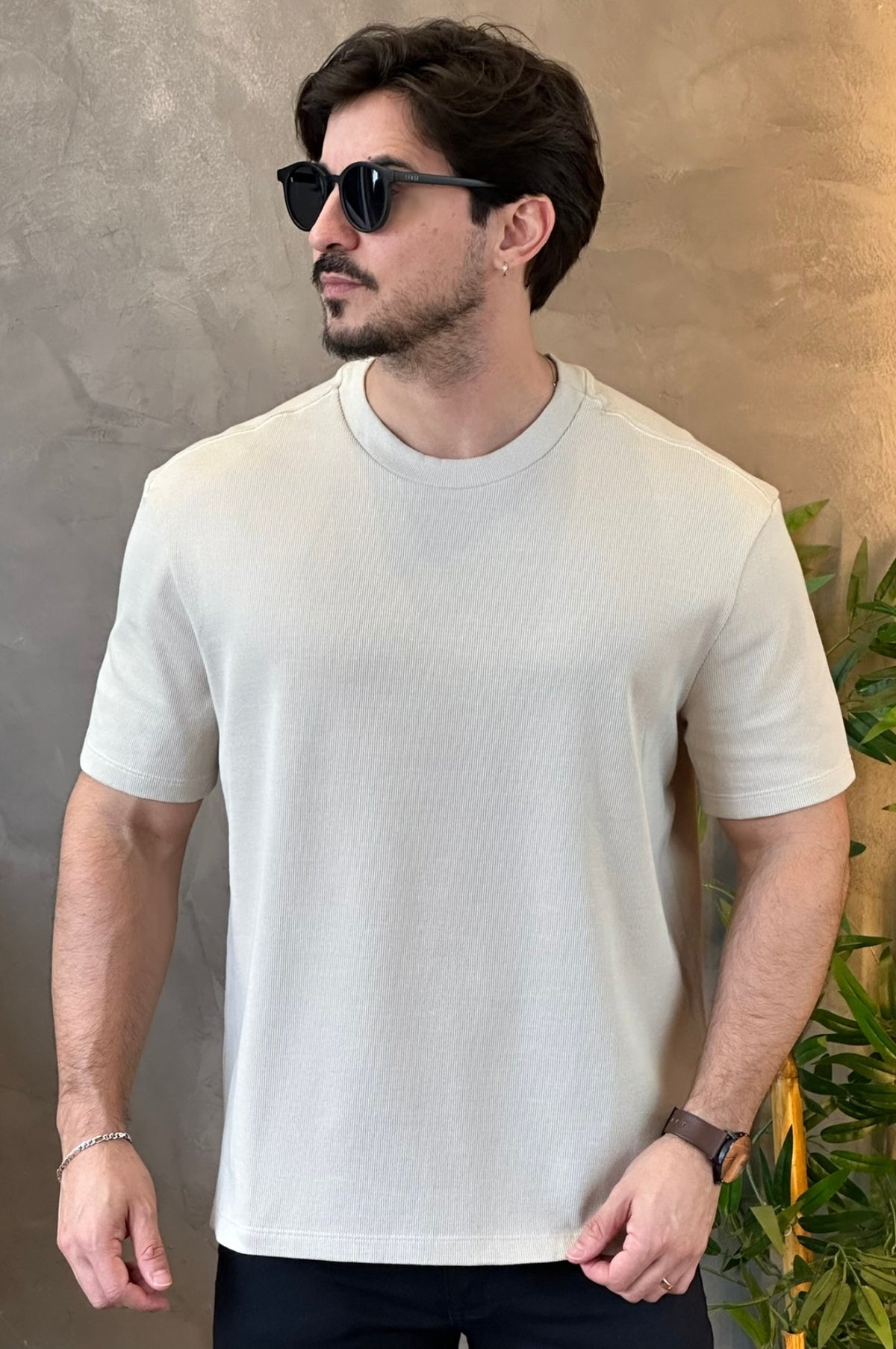 Camiseta Oversized Bege Eleven