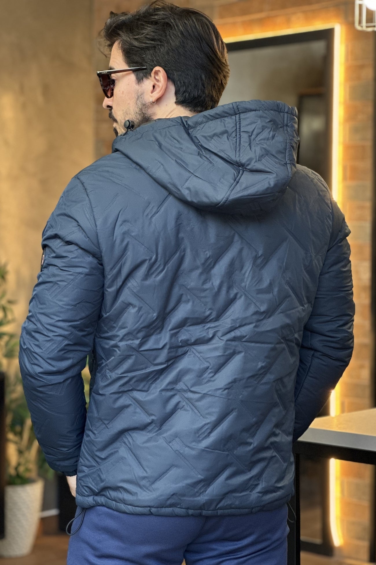 Jaqueta Puffer Azul JAB
