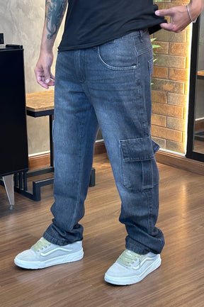 Calça Preta com Bolso Street