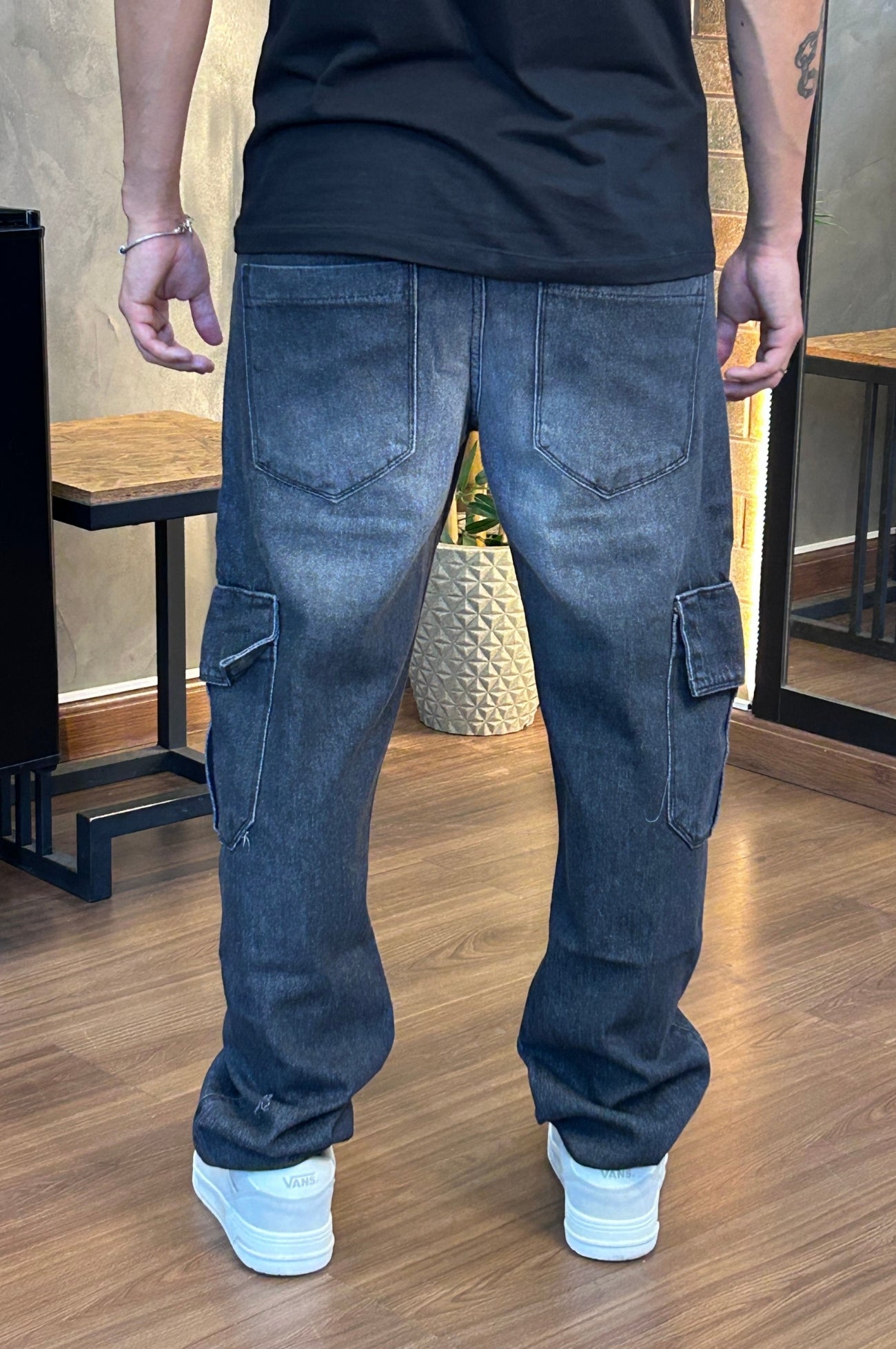 Calça Preta com Bolso Street