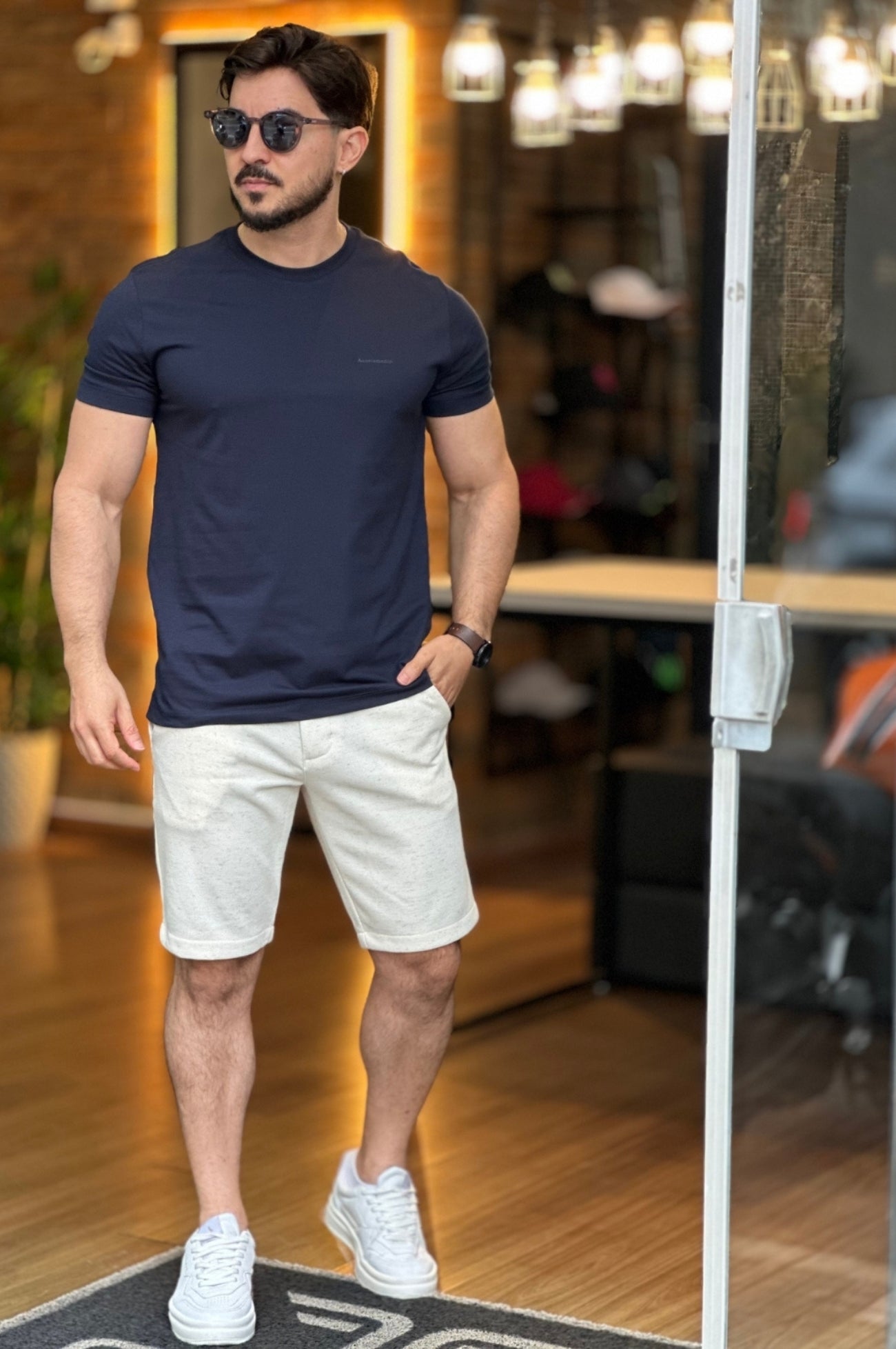 Camiseta Azul Marinho Acostamento