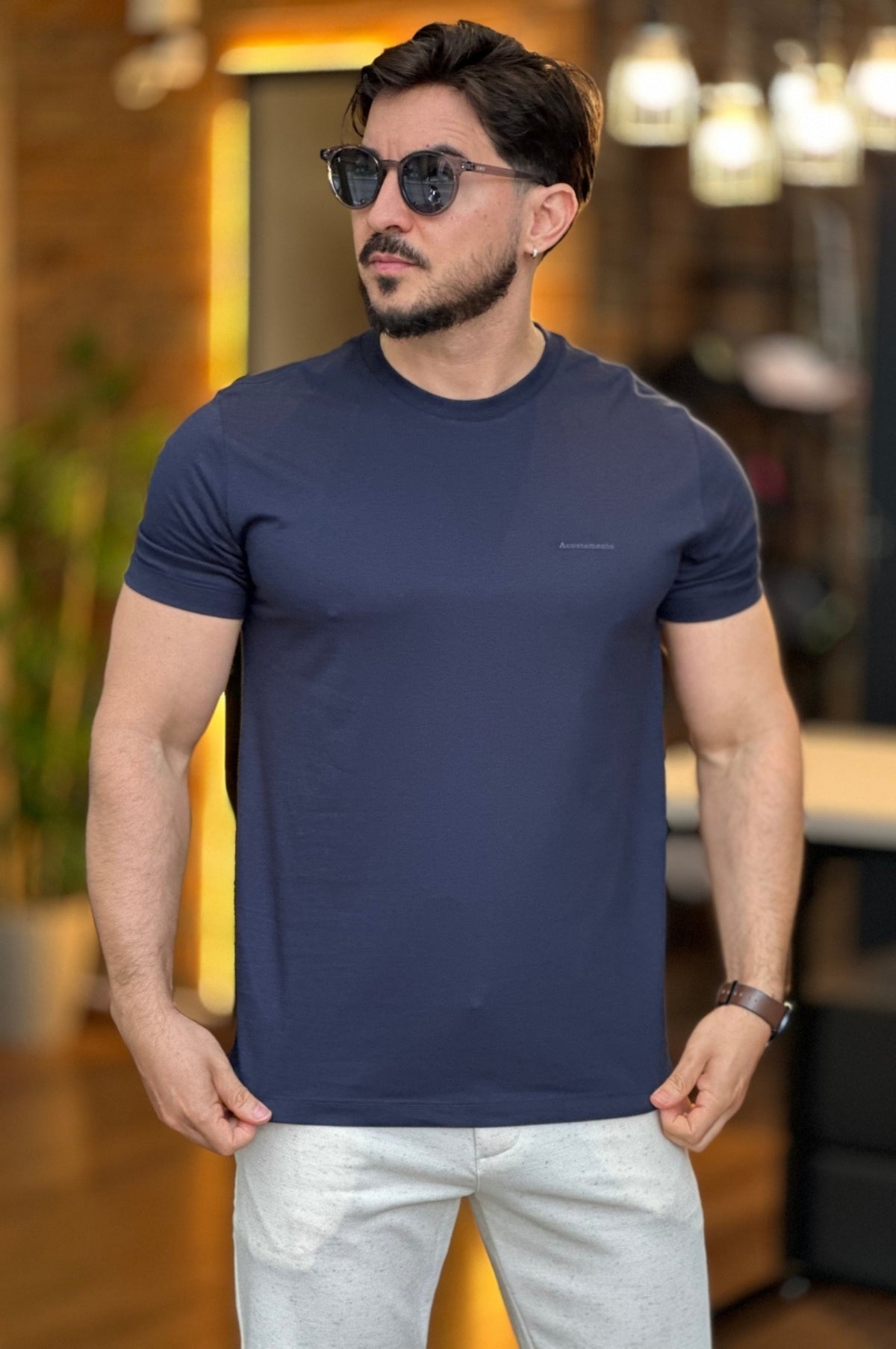 Camiseta Azul Marinho Acostamento