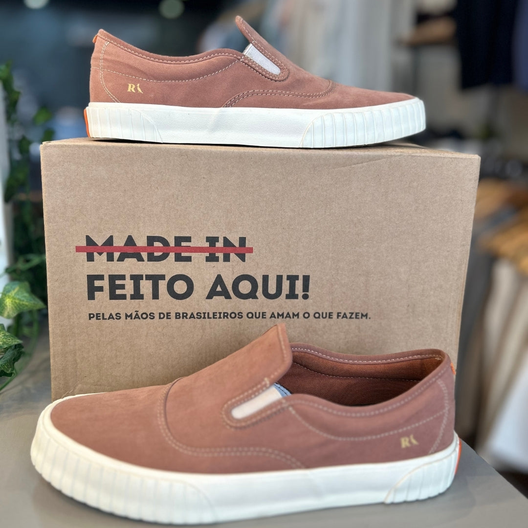 Tênis Slip On Marrom Reserva