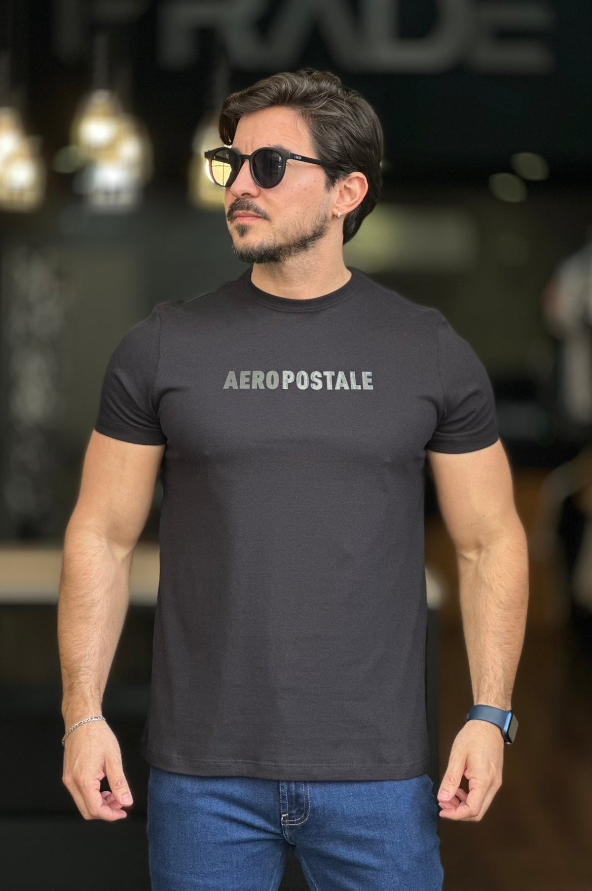 Camiseta Aeropostale Logo Preta