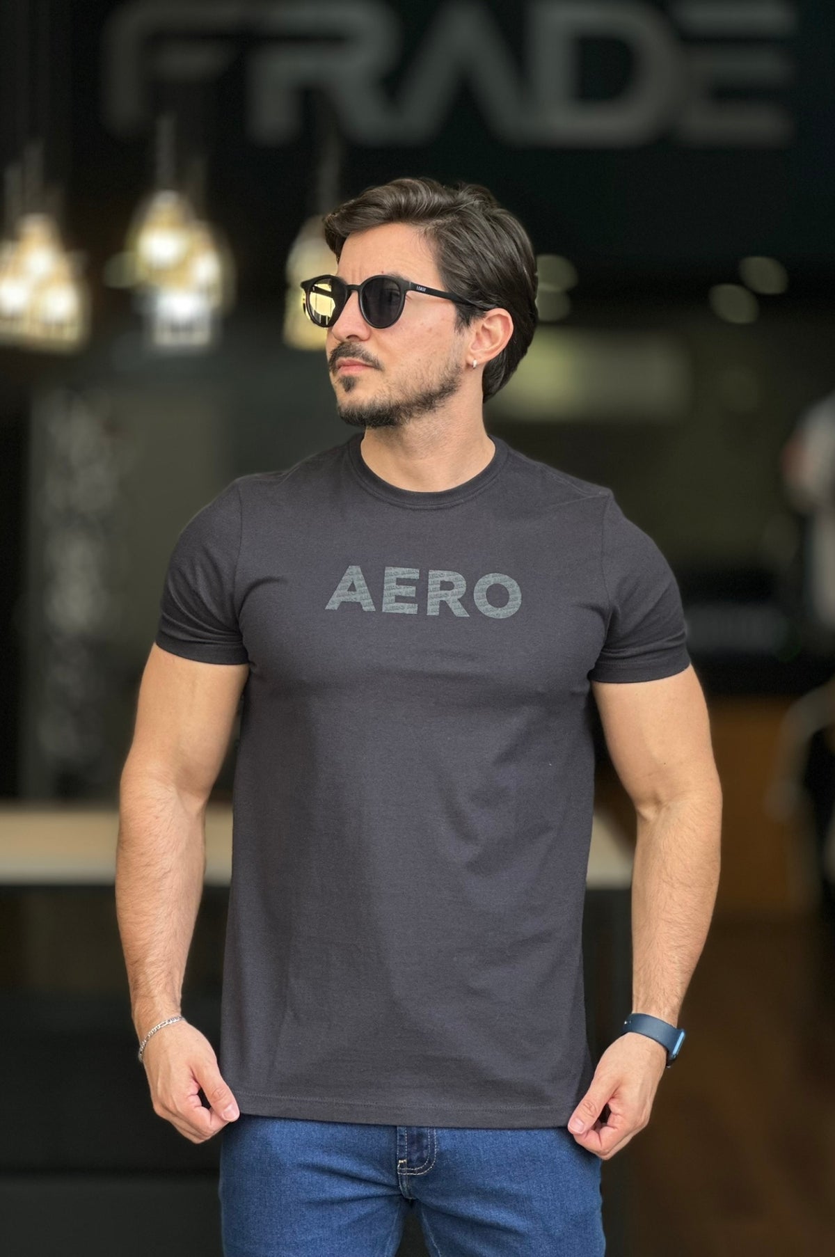 Camiseta Aeropostale com Escrita Preta