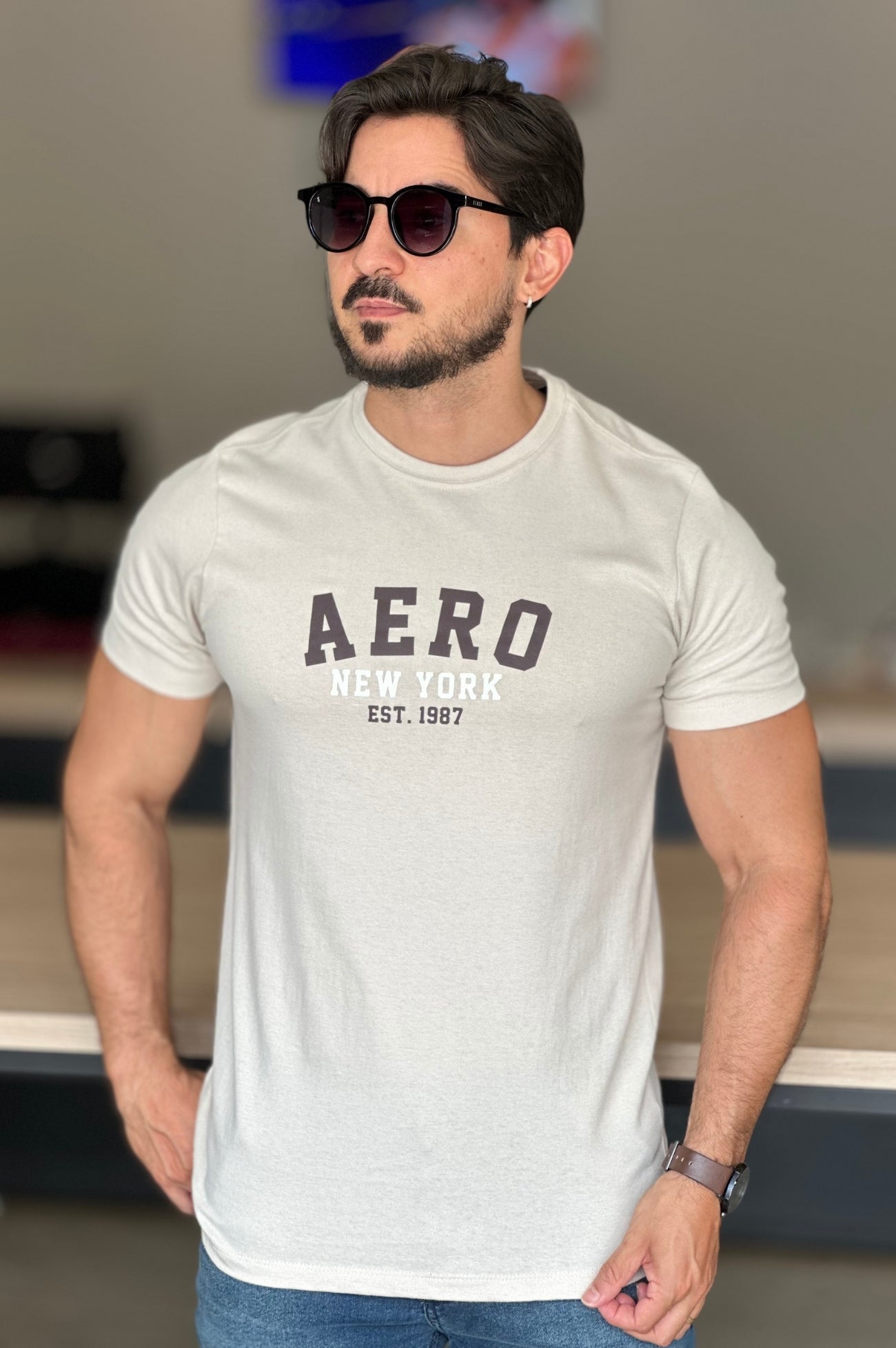 Camiseta Bege Aeropostale