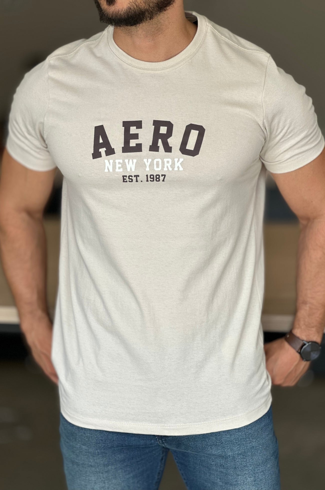 Camiseta Bege Aeropostale