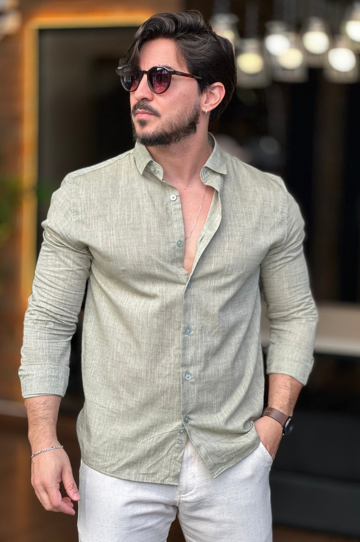 Camisa Flame Verde Claro Sibra