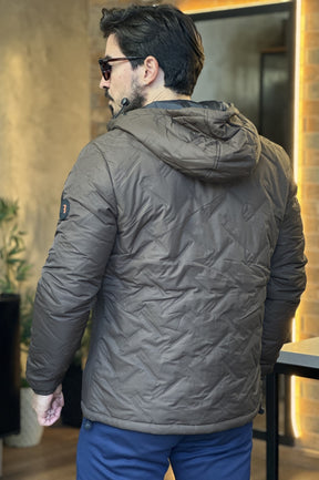 Jaqueta Puffer Marrom JAB