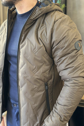 Jaqueta Puffer Marrom JAB