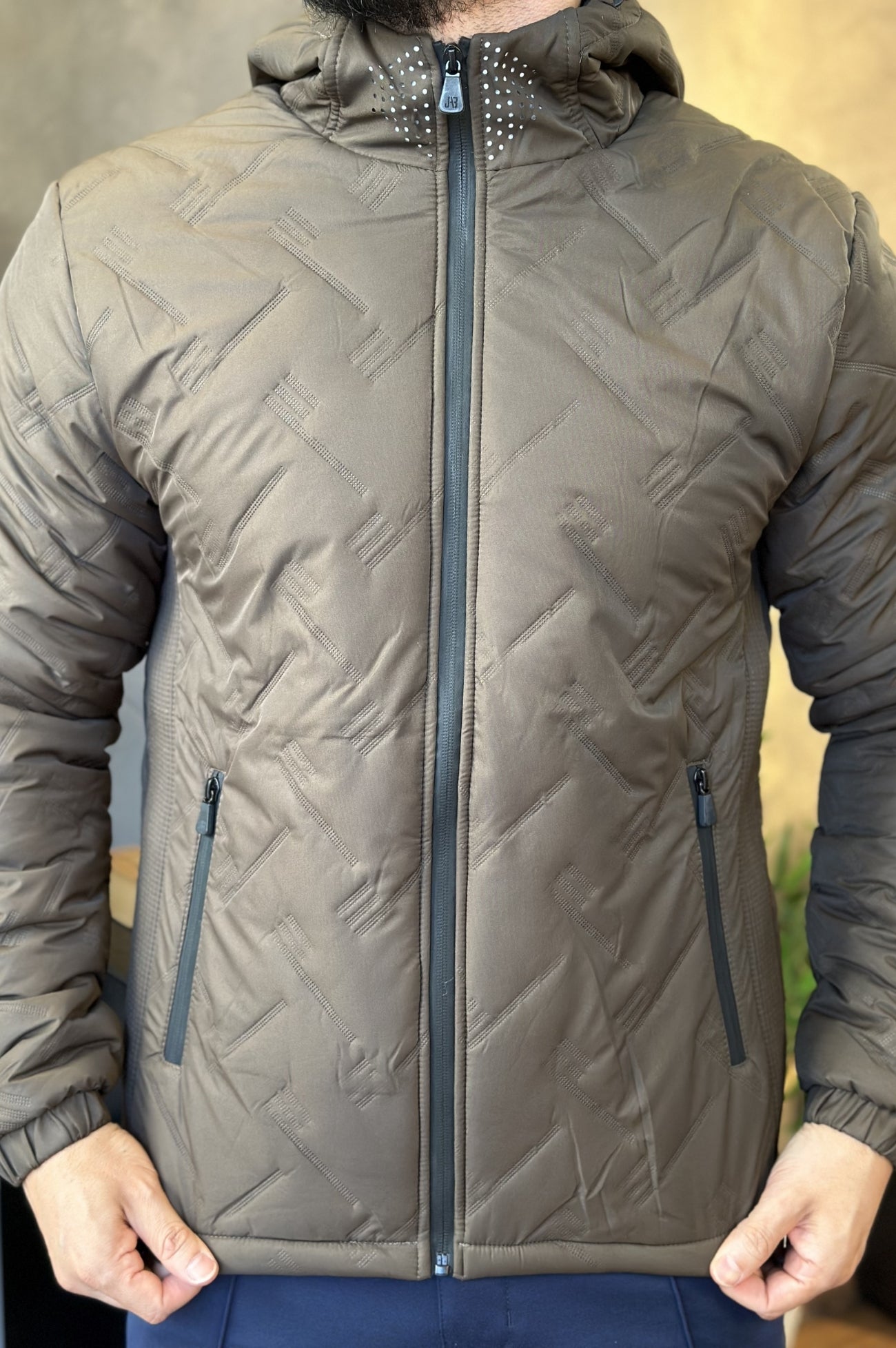 Jaqueta Puffer Marrom JAB