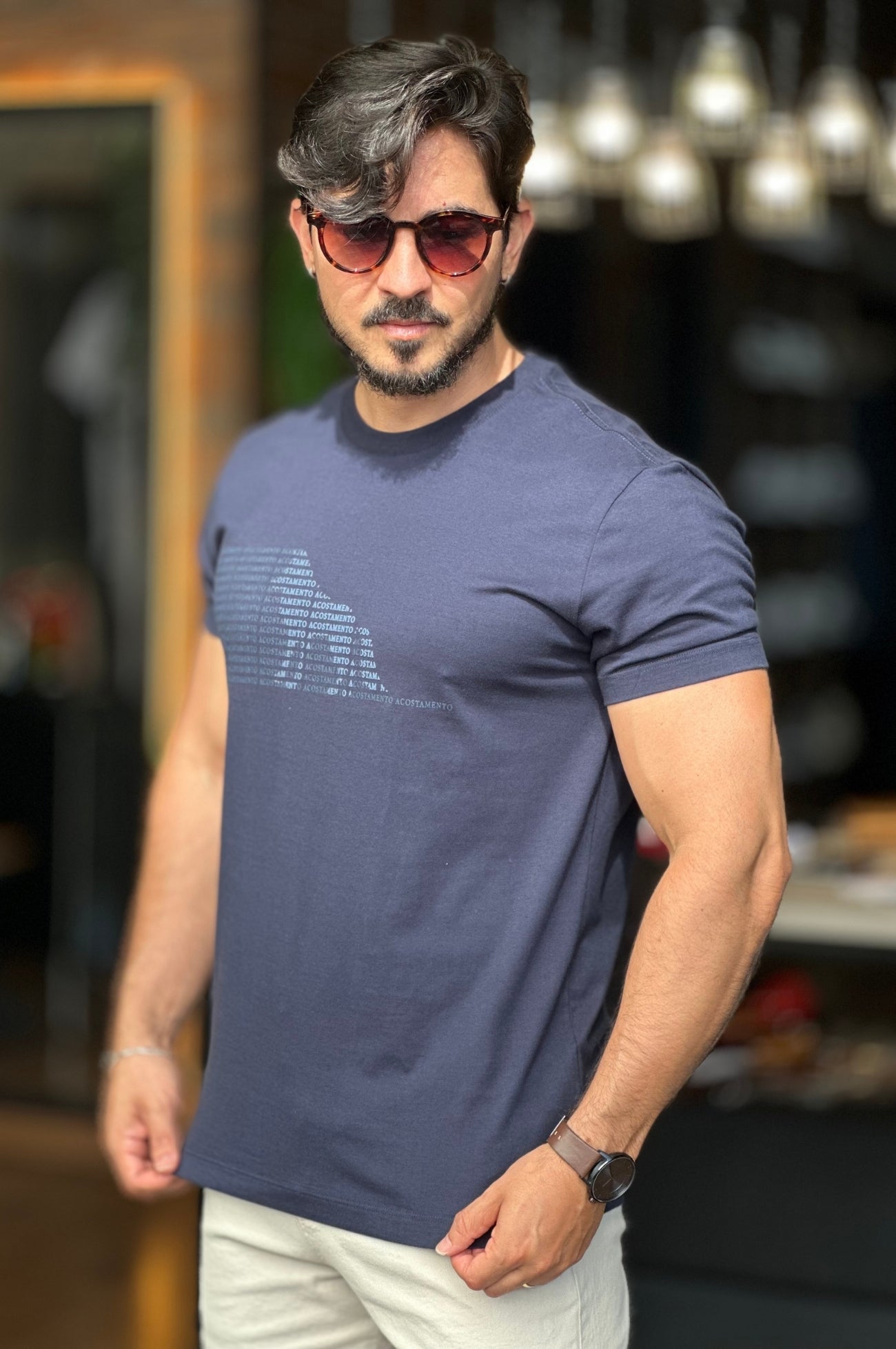 Camiseta Azul Acostamento