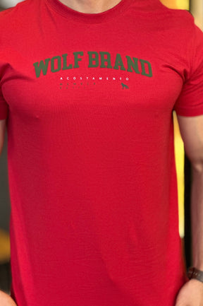 Camisa Vermelha Logo Verde Acostamento