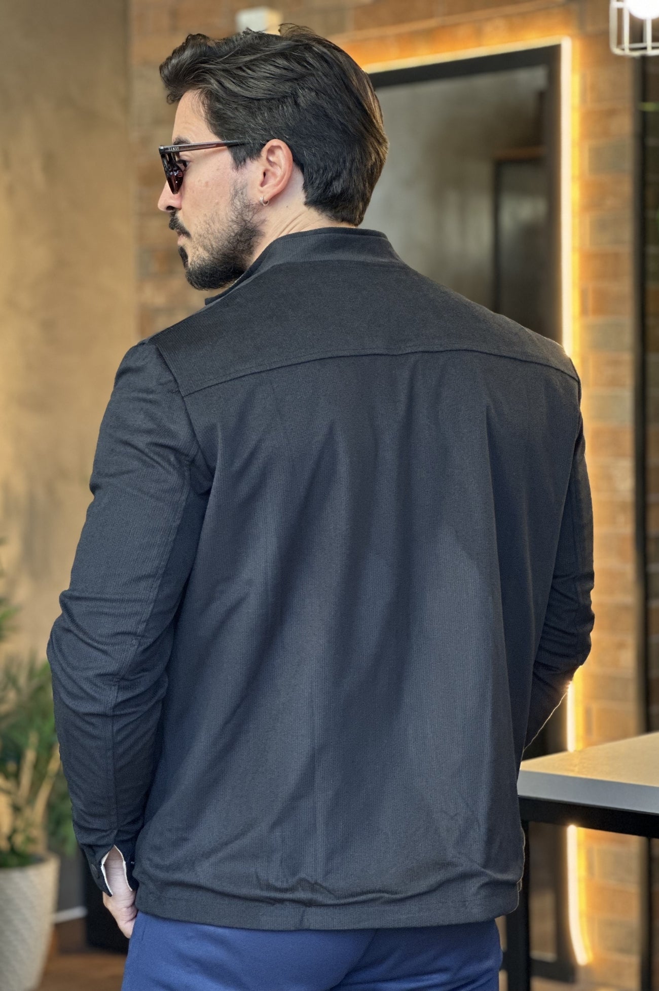 Jaqueta Dupla Face Bege / Preto Docthos