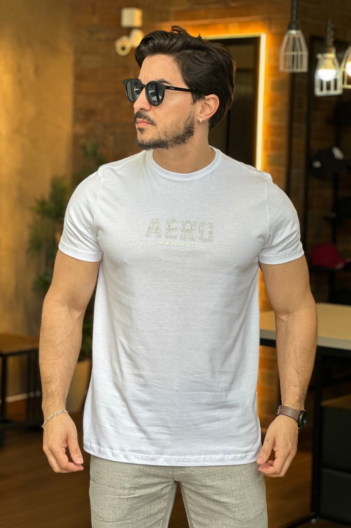 Camiseta Branca Aeropostale