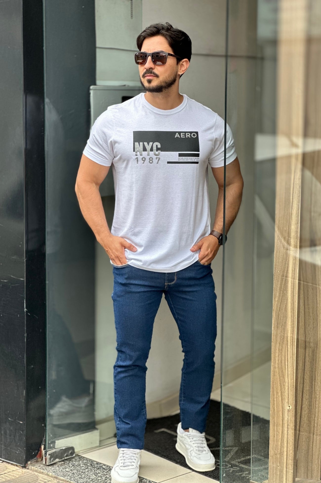 Camiseta Branca Aeropostale