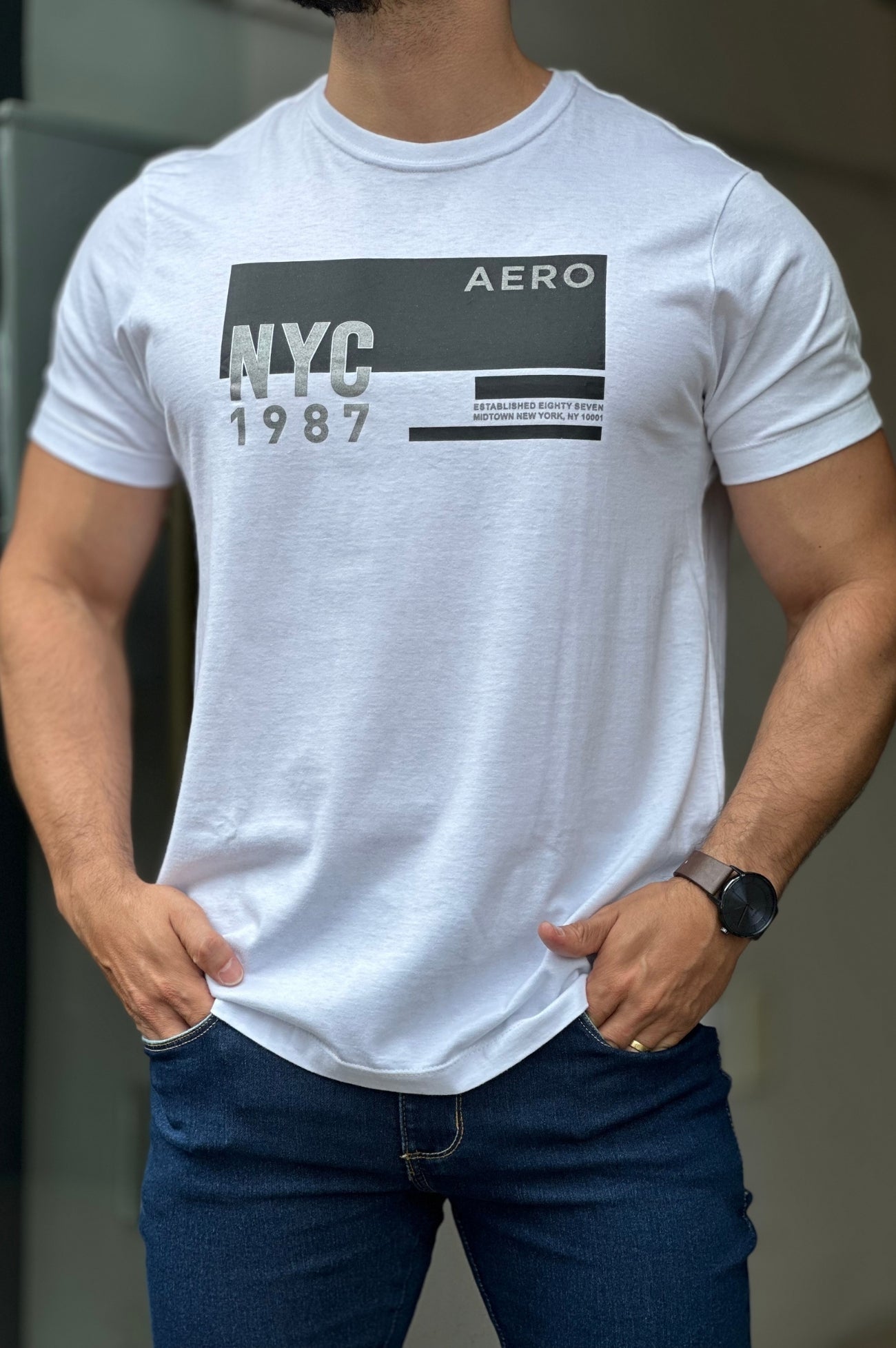 Camiseta Branca Aeropostale