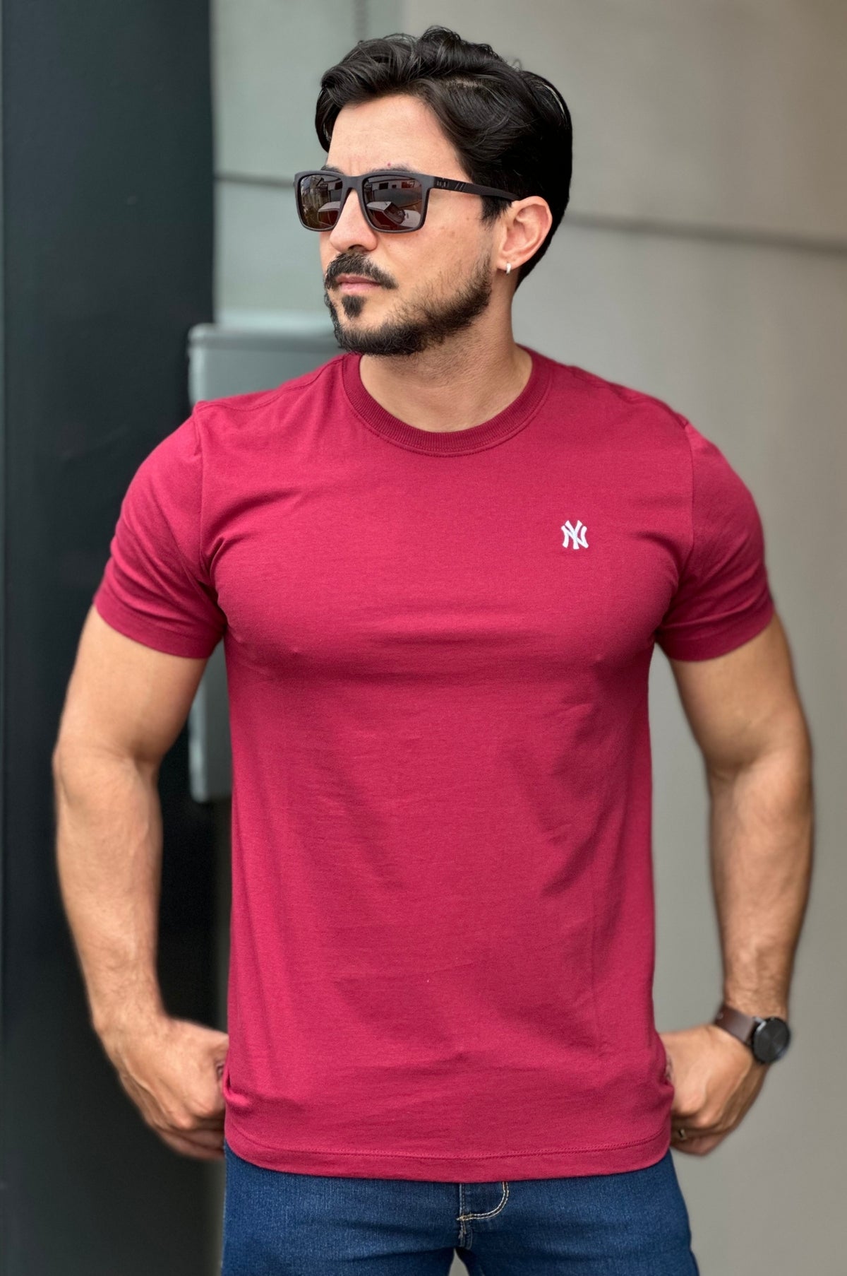 Camiseta Vinho New Era