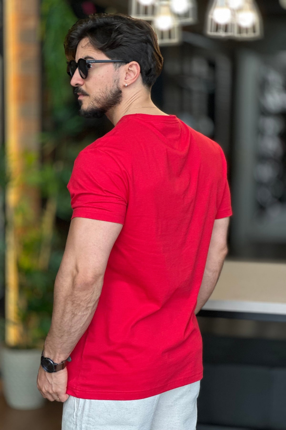 Camiseta básica vermelha Tommy Hilfiger