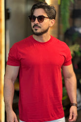 Camiseta Vermelha Minimalista Acostamento