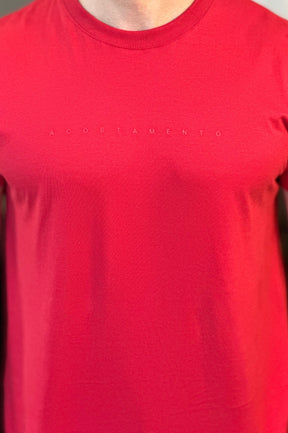 Camiseta Vermelha Minimalista Acostamento