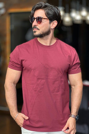 Camiseta Vinho com Lobo Acostamento