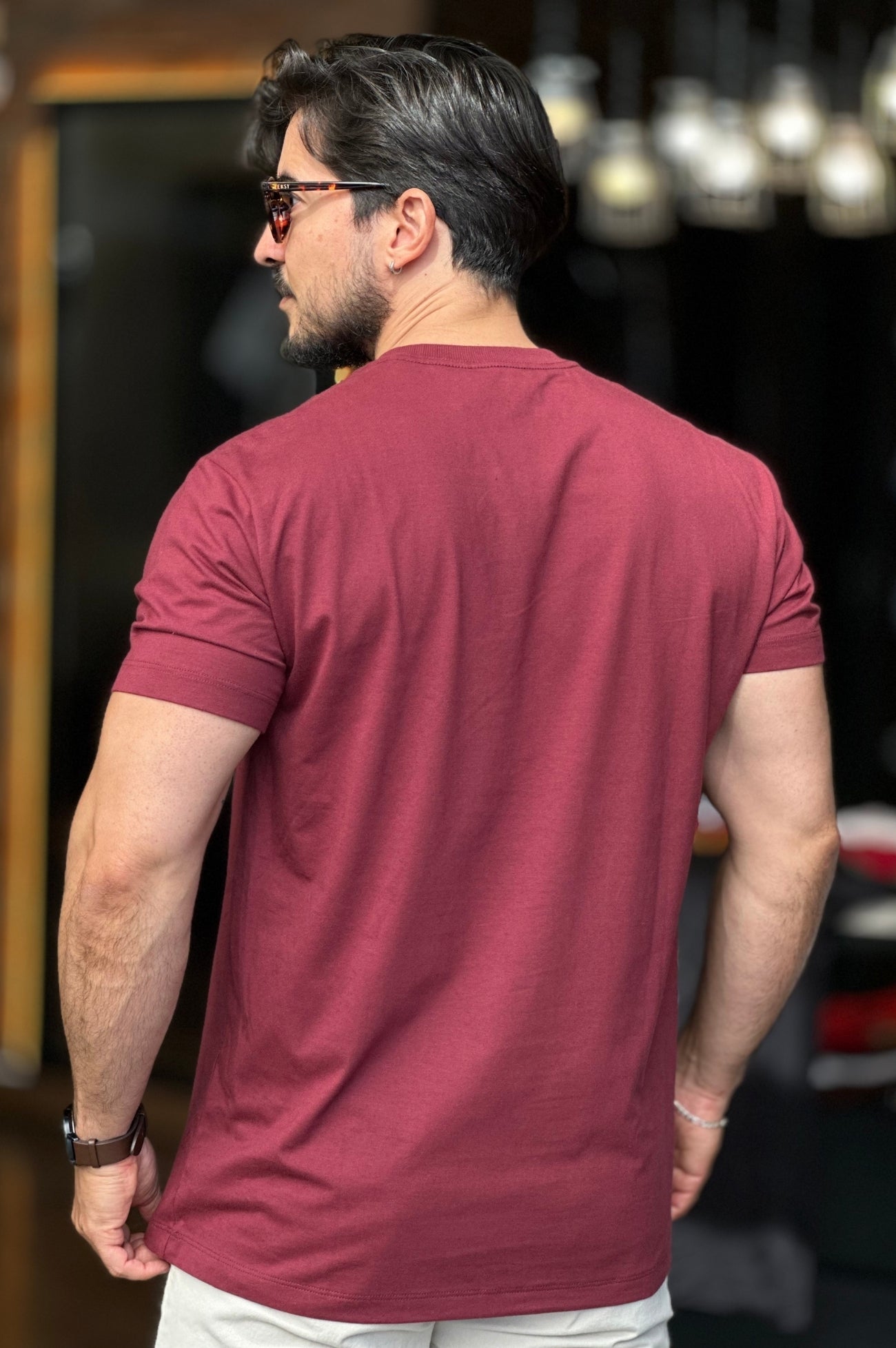 Camiseta Vinho com Lobo Acostamento