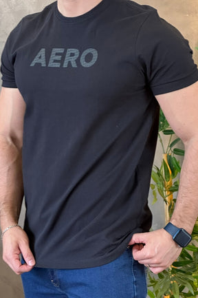 Camiseta Aeropostale com Escrita Preta