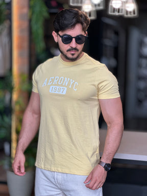 Camiseta amarela Aeropostale