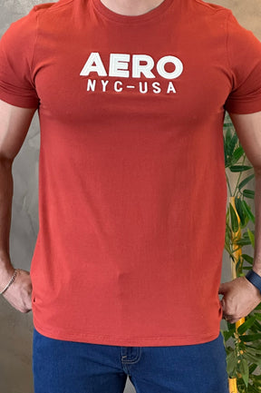 Camiseta Aeropostale com bordado branco
