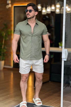 Camisa Verde Manga Curta King&Joe