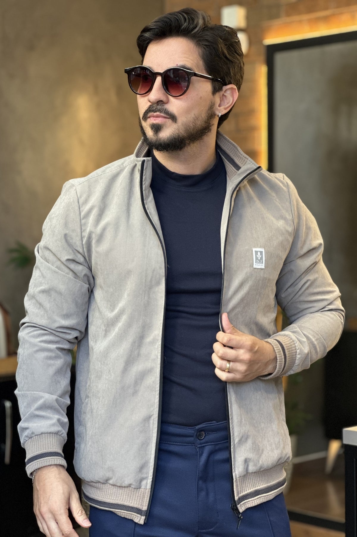 Jaqueta Suede Bege DLZ