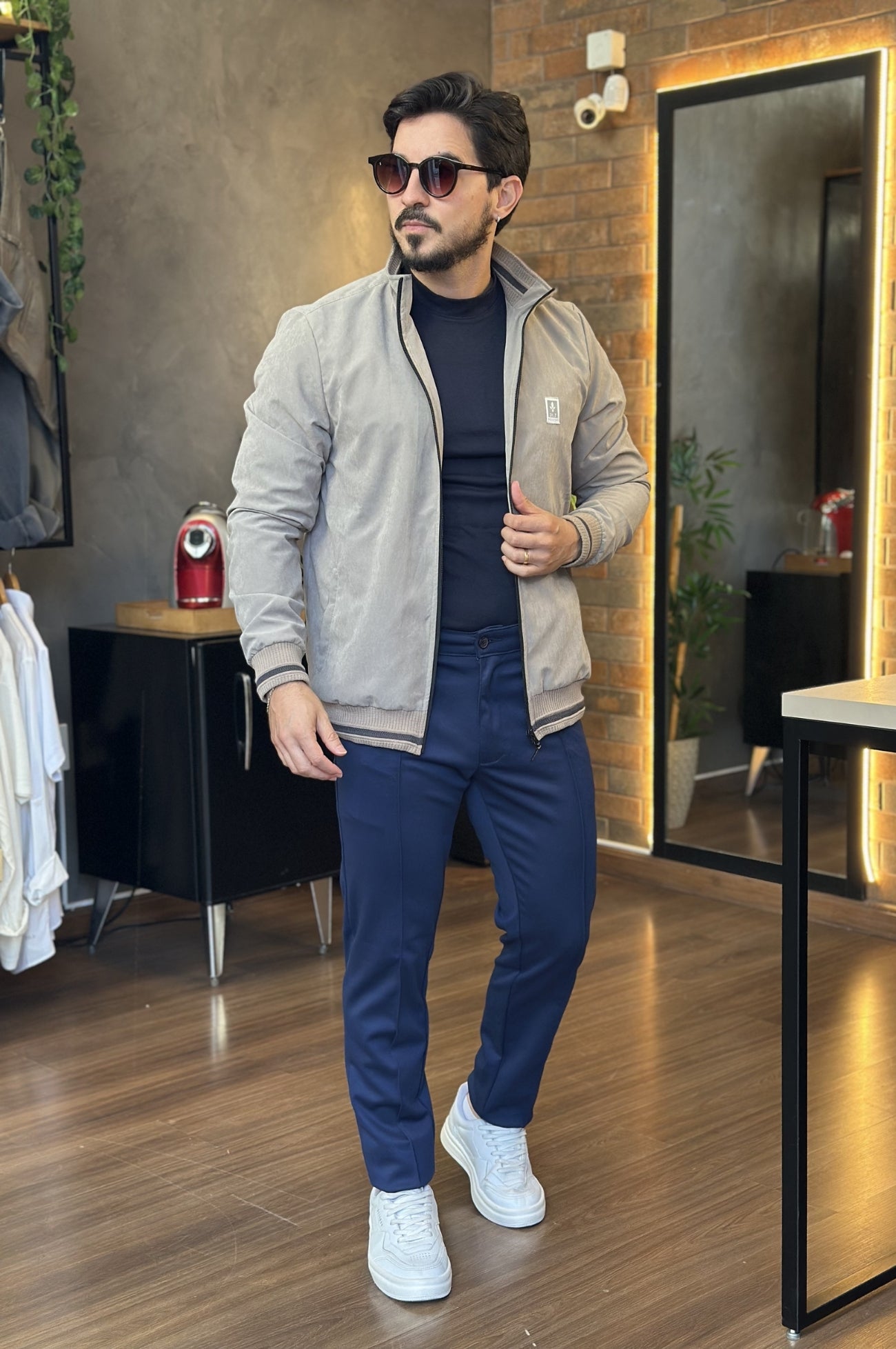 Jaqueta Suede Bege DLZ