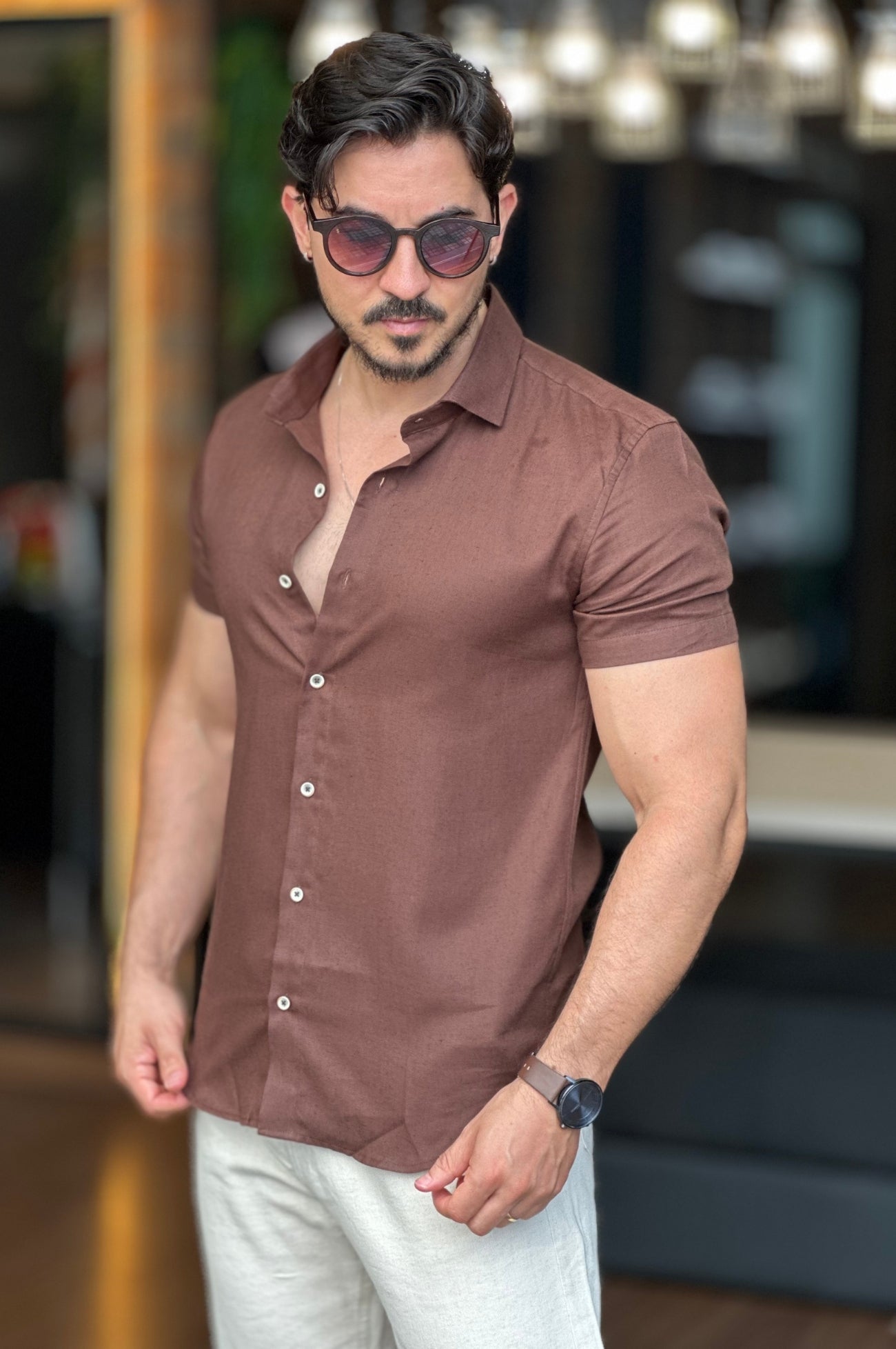 Camisa Marrom Oxing
